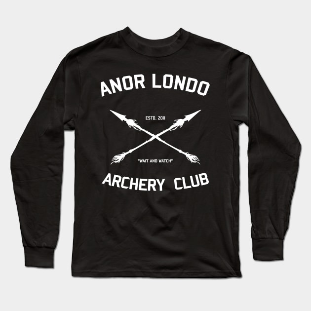 Anor Londo Archery Club 2011 Long Sleeve T-Shirt by MonataHedd